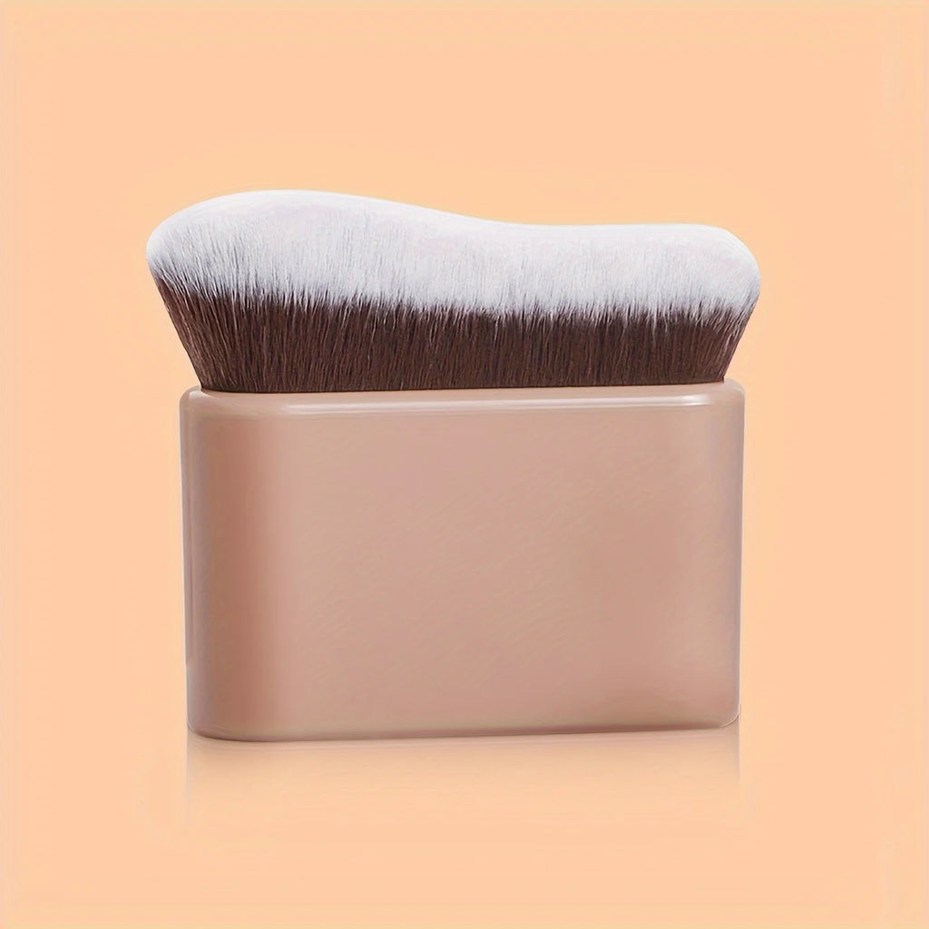 Wave Contour Makeup Brush - Foundation Application, Nylon Bristles, ABS Handle
