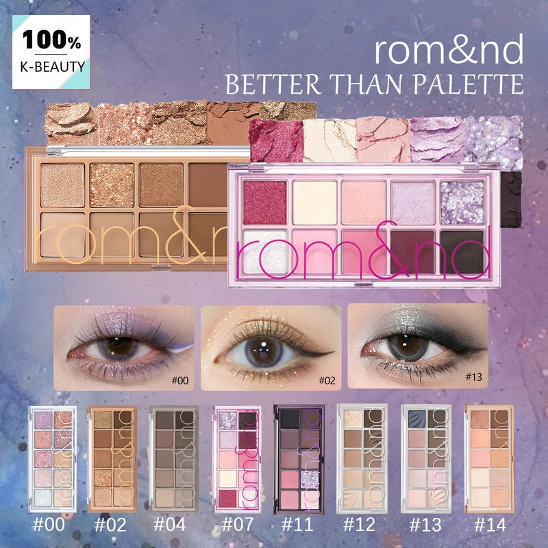 Eyeshadow Palette with Fine Powder Texture Long-Lasting Pigmentation - 10 Shades