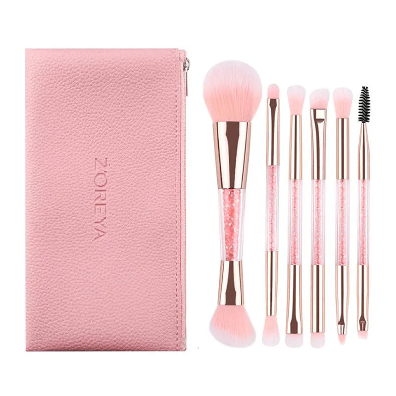 10-Piece Makeup Brush Set with Portable Storage Bag - Premium Beauty Tools
