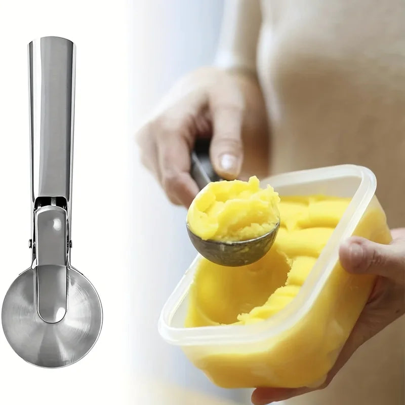 Multifunctional Stainless Steel Ice Cream & Fruit Scoops - Household Kitchen Tool