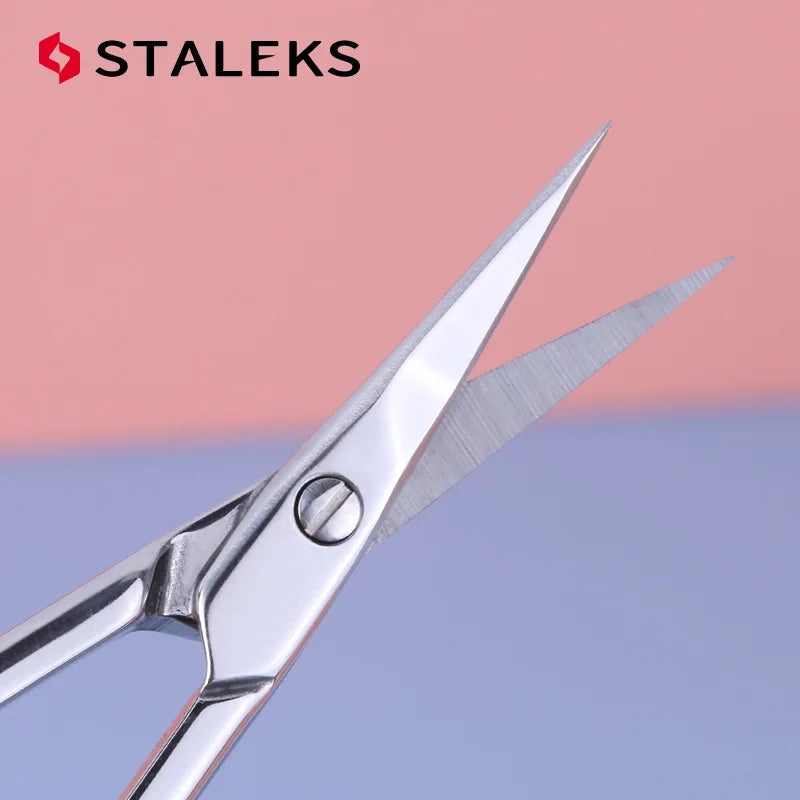 Stainless Steel Eyebrow and Nail Cuticle Scissors - Manicure and Makeup Tool
