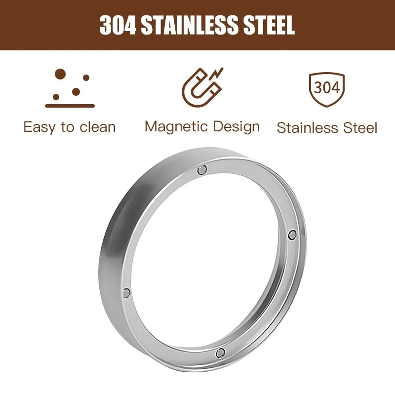 Coffee Dosing Ring 51mm 53mm 58mm Espresso Funnel Magnetic Barista Tool Accessories