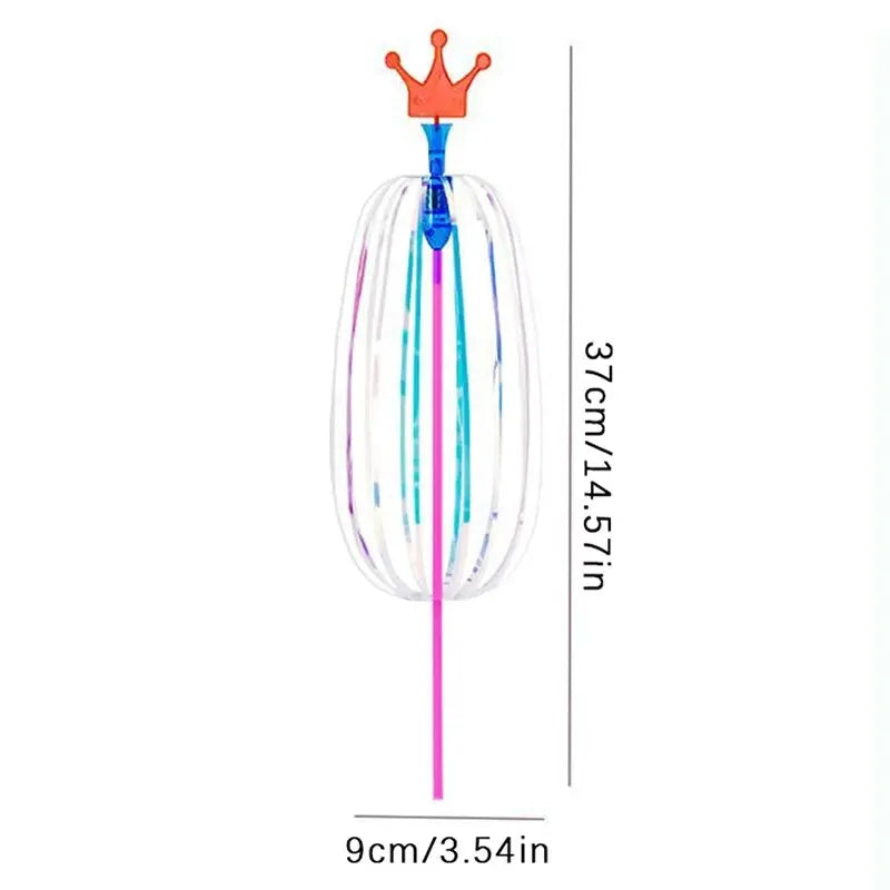 Rainbow LED Bubble Wand Toy - Colorful Luminous Kids Party Favors