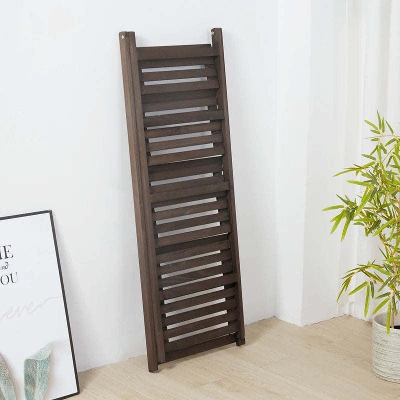 Folding 4-Tier Wooden Ladder Shelf - Indoor Plant & Storage Rack