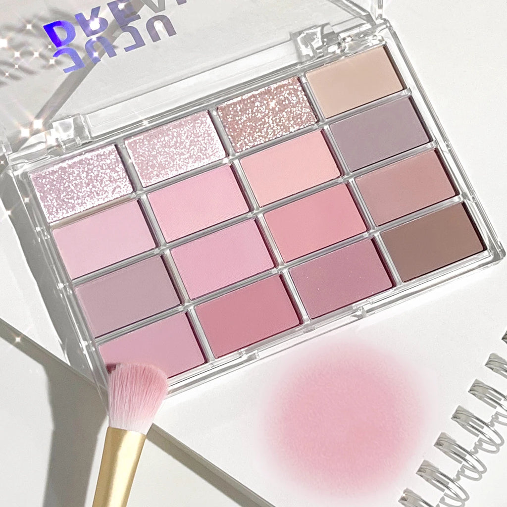 16-Color Earth Tone Eyeshadow Palette Matte & Shimmer for Daily Makeup