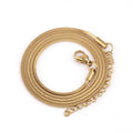 Gold Color Stainless Steel Necklace for Men Hip Hop Square Snake Chain Jewelry