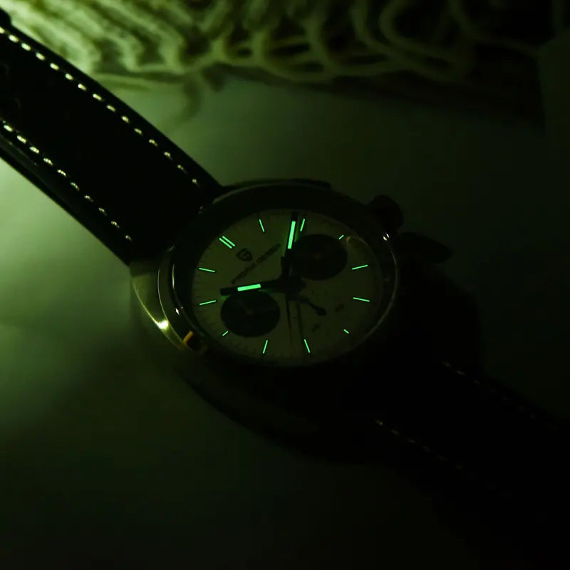 Men's Chronograph Watch with Luminous Hands and Waterproof Design - Multiple Colors