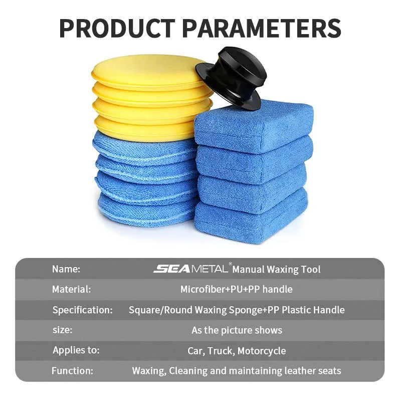 Car Wax Applicator Pads Set Microfiber Polishing Sponges for Auto Detailing