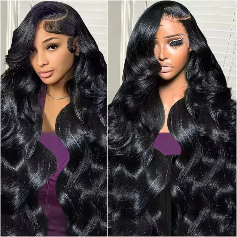 Brazilian Human Hair Wigs 40 Inch Body Wave Lace Front Wig Pre-Plucked 200% Density