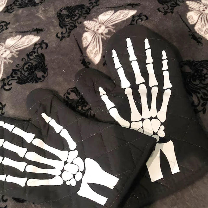 Halloween Horror Oven Mitt Glove - High Heat Resistant Baking Gift