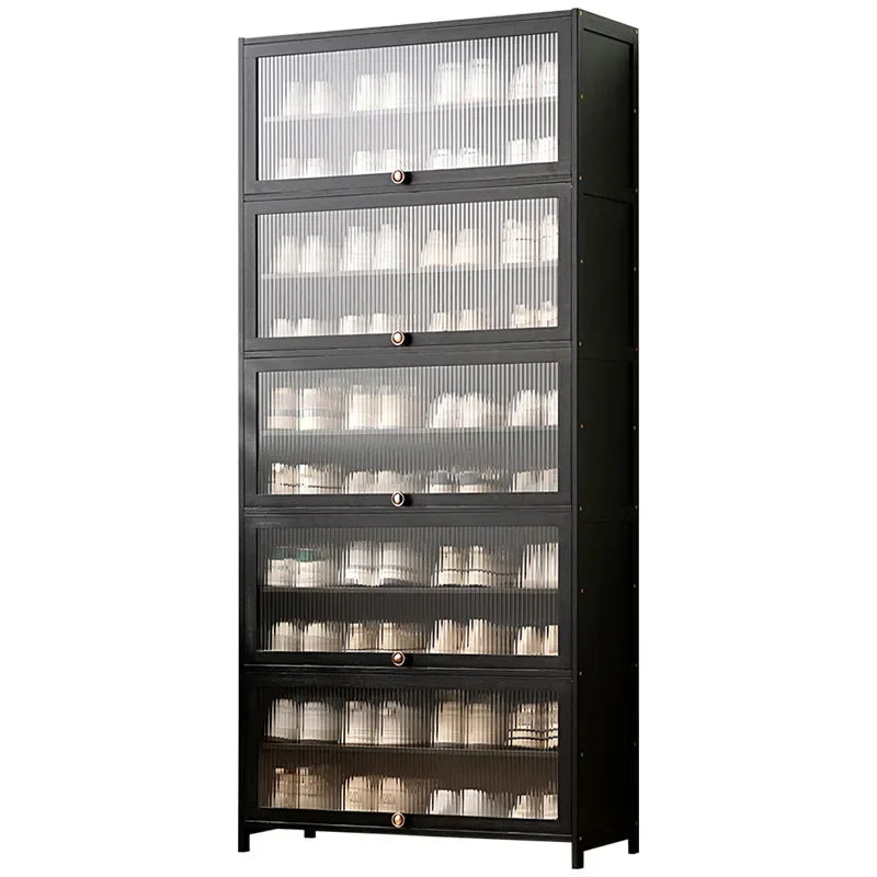 Multi-Layer Shoe Rack Storage Cabinet with Door and Large Capacity