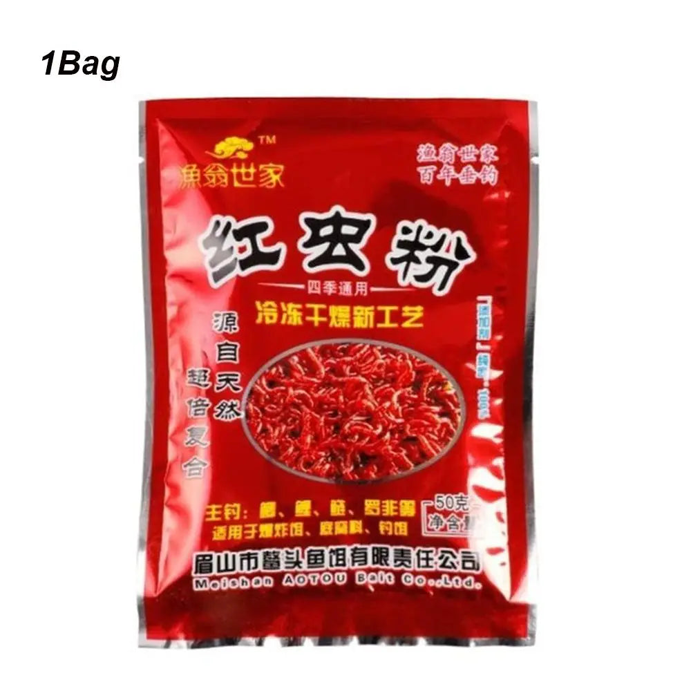 Fishing Bloodworm Powder 50g Natural Bait Additive for Carp & Fish