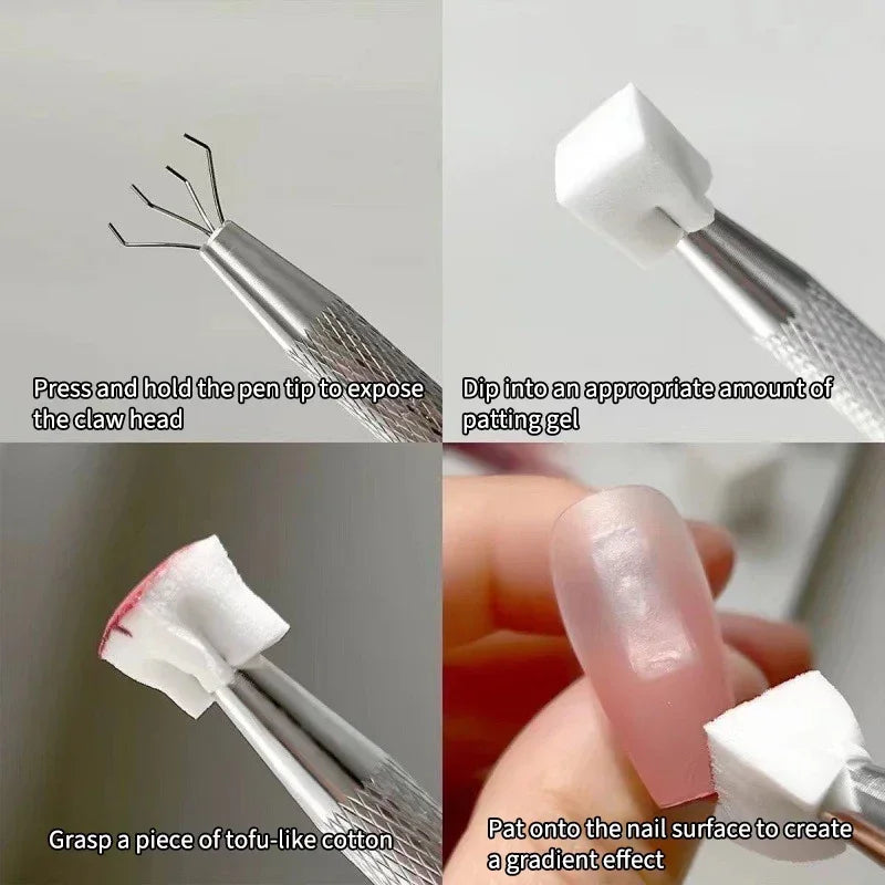 50Pcs Nail Art Sponge Set with Gradient Brushes and Manicure Tools