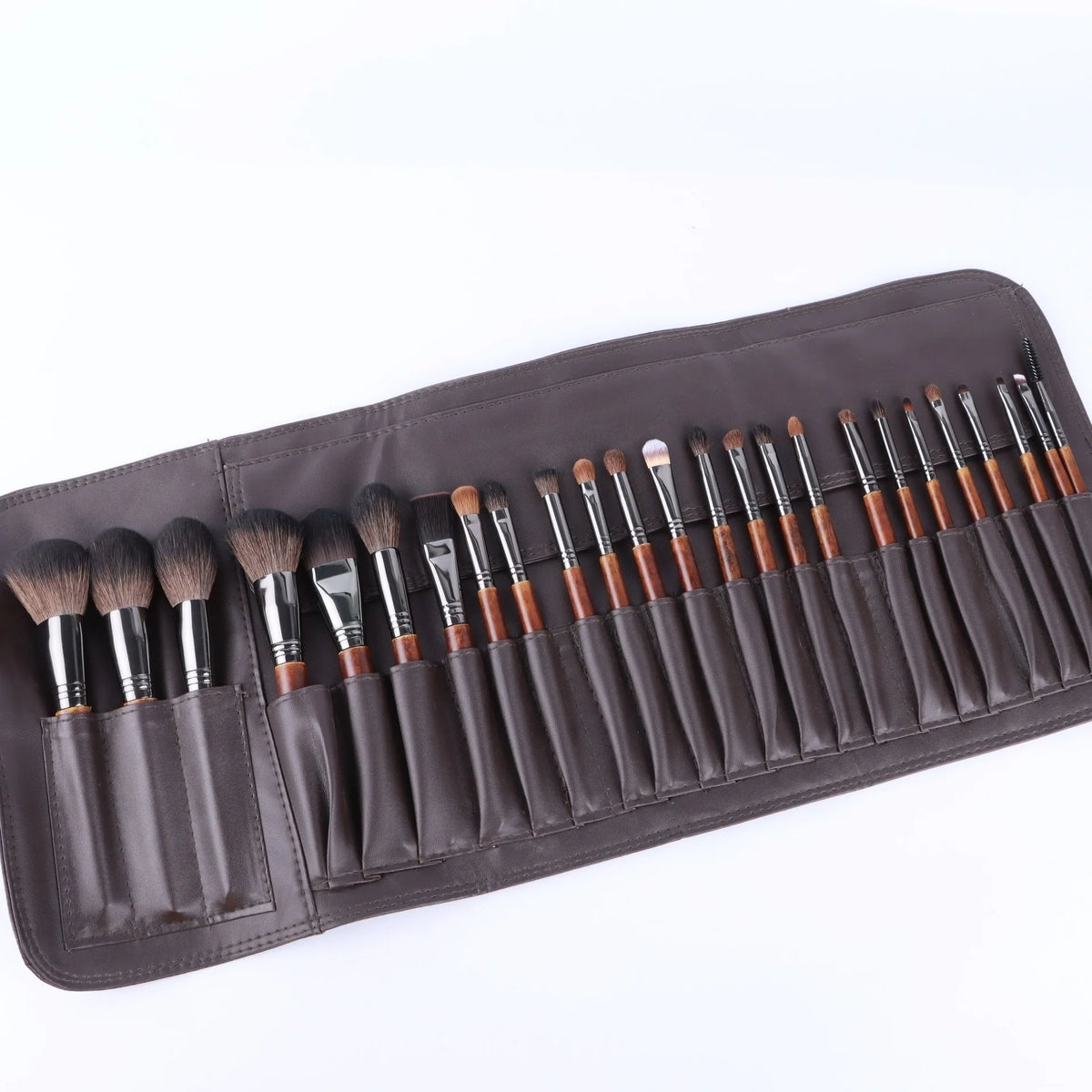 Professional Makeup Brush Set - 26 Pieces with Animal Hair for Face Eyeshadow Blush & Powder