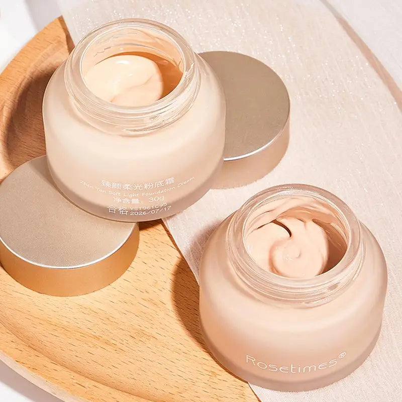 Lightweight Foundation Cream with Oil Control & Moisturizing - Natural Skin Makeup