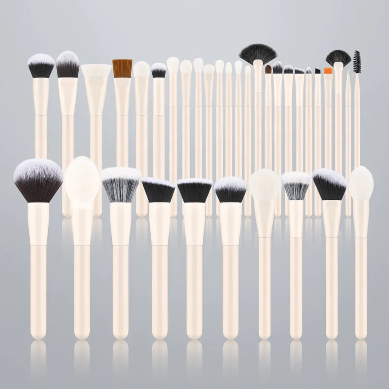 Professional Makeup Brush Set - Synthetic Hair Foundation Blush Eyeshadow Blending Cosmetics Tools