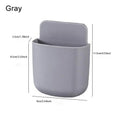 Wall Mounted Remote Control Storage Box Organizer with Charging Port - Space-Saving Multi-Use Holder