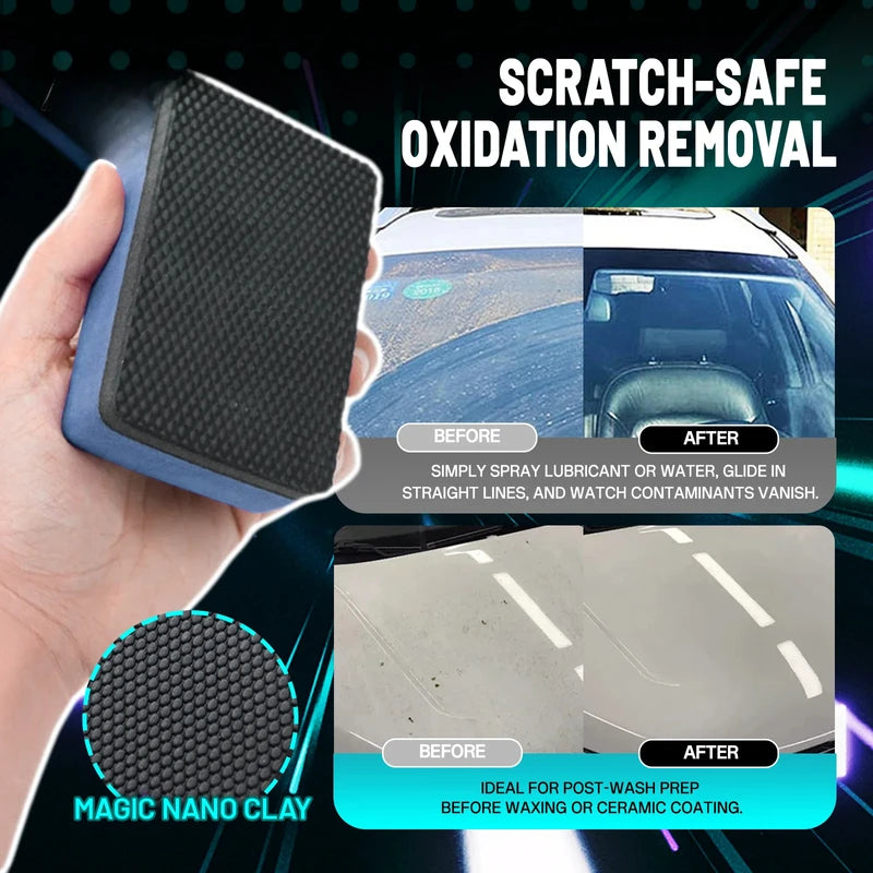 3-Layer Professional Clay Sponge for Scratch-Safe Car Detailing & Multi-Surface Cleaning