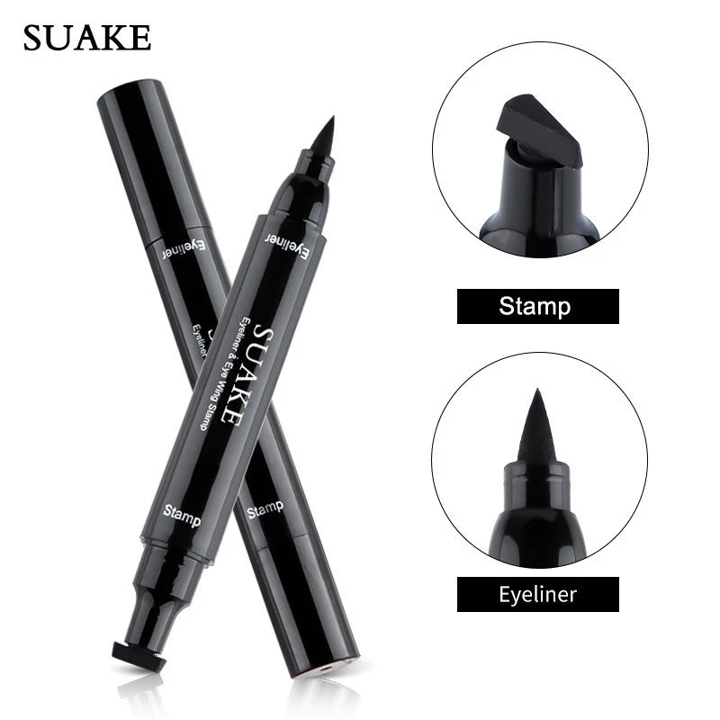 Double-Ended Quick Dry Liquid Eyeliner Pen Waterproof & Smudgeproof