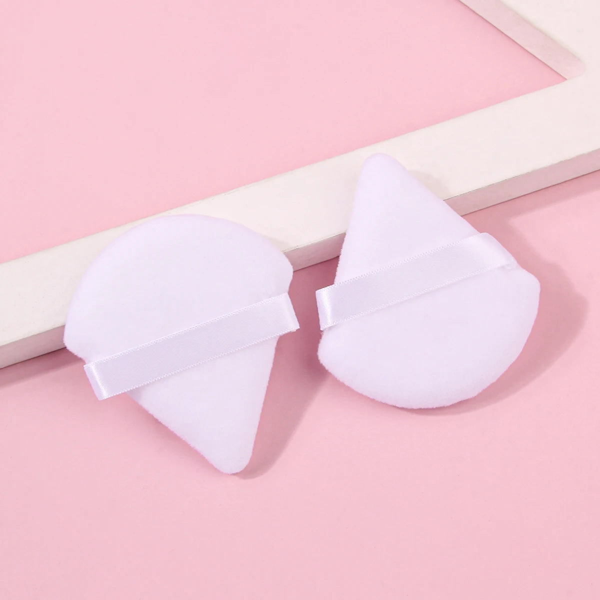 Triangle Powder Puff Set for Loose & Liquid Foundation Makeup - Soft Plush