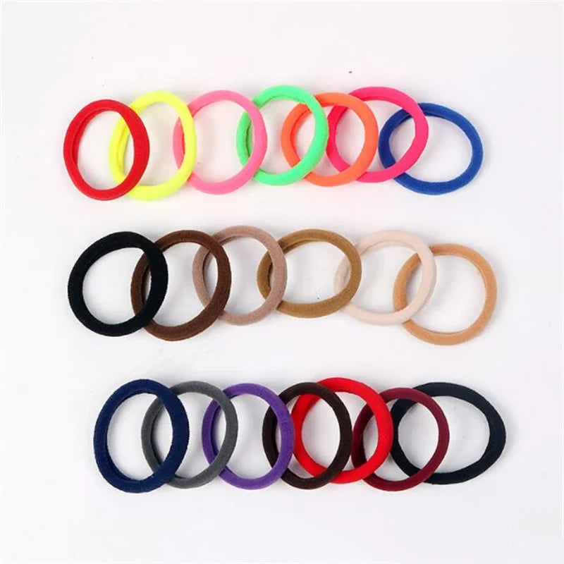 50 Pack Elastic Hair Bands Set for Girls Women No Damage Pigtails Holders