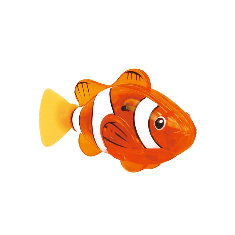 Baby Fish Swimming Toy Light-Up Sensor Water Play Bath Toy - Realistic Clownfish