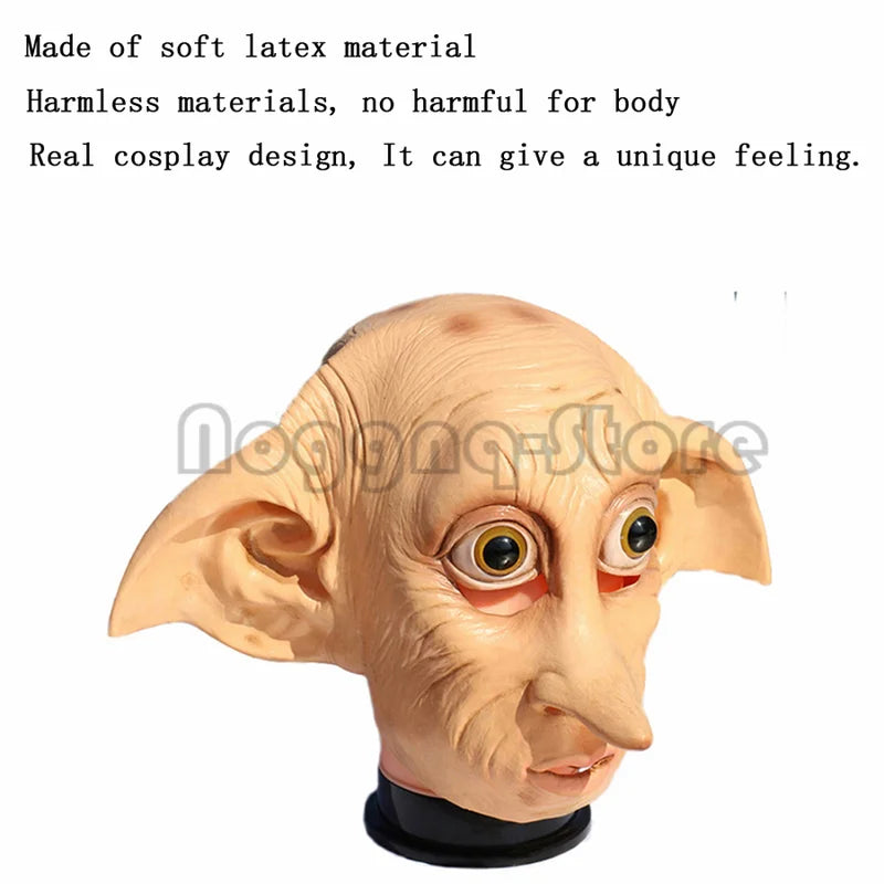 Funny Dobby Elf Halloween Mask - Full Face Cosplay Costume Prop