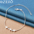 Gold-Plated Silver Heart Beads Chain Bracelet for Women - Wedding & Fashion Jewelry