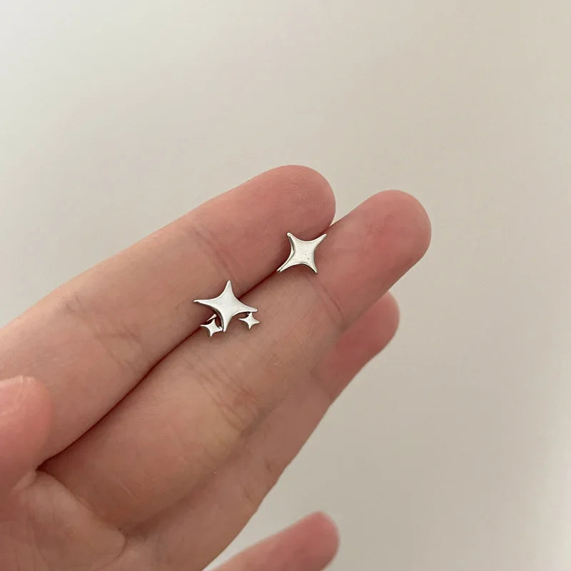 Mini Star Stud Earrings for Women Girls Jewelry Cute Small Ear Accessories