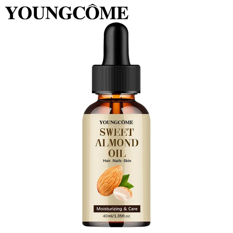 Pure Natural Almond Essential Oil 40/60ml Moisturizing Skin and Hair Care Diffuser Oil