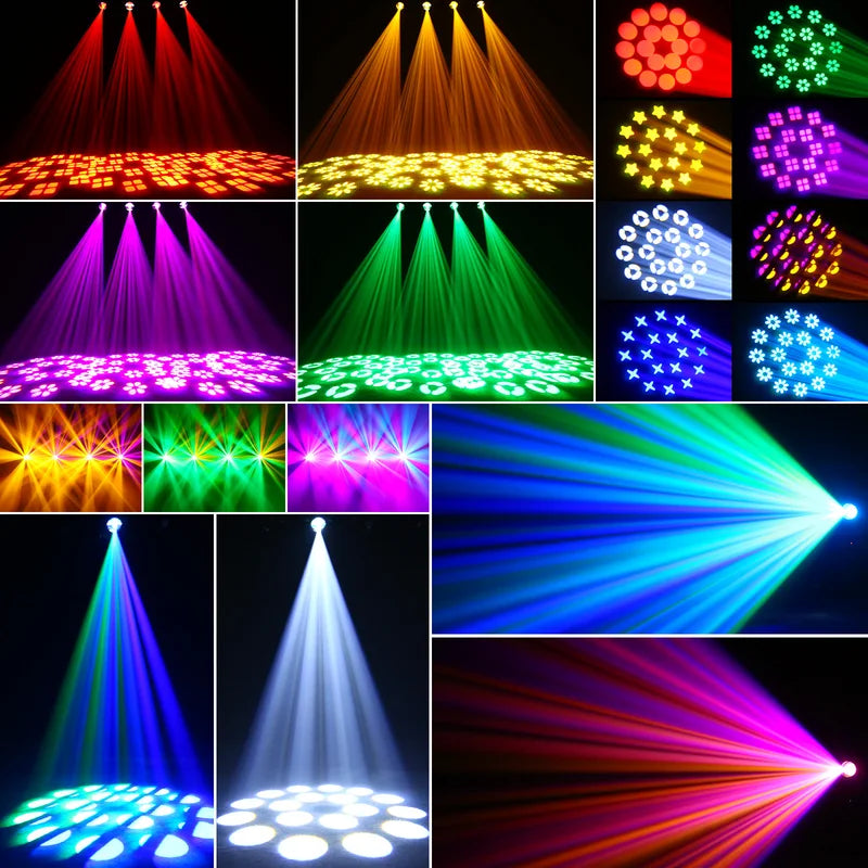 150W Beam Moving Head Stage Lights with 18 Prism & Gobo Effects for DJ, Wedding, Party