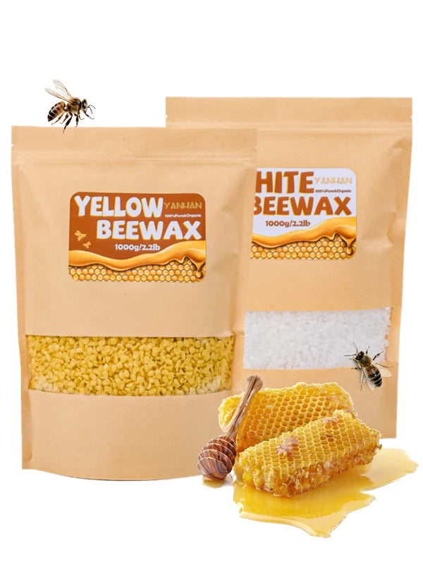 Yellow Beeswax for Candle Making 1000g Natural Soft Granular Wax - DIY Supplies