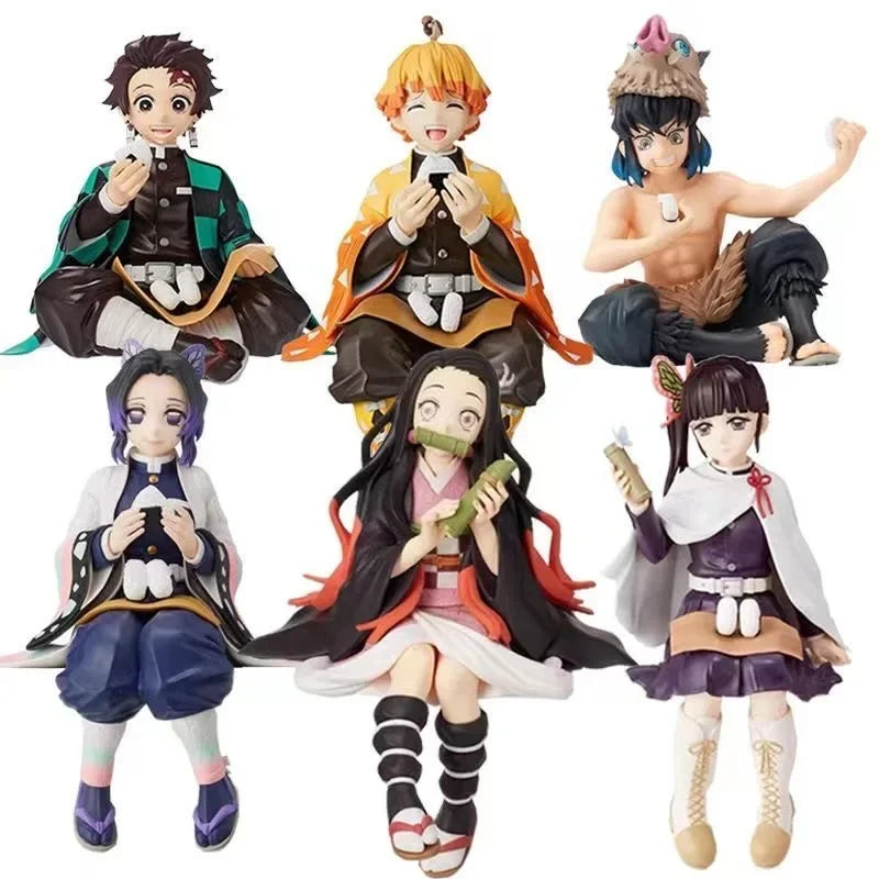 Anime Demon Slayer Action Figures Set for Kids - Tanjirou, Giyuu, Nezuko, Zenitsu, Kochou