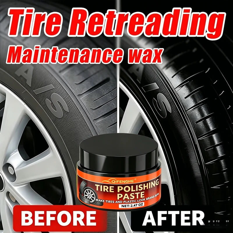Tire Retreading Wax for Faded Tires Protection & Renewal - Vehicle Maintenance