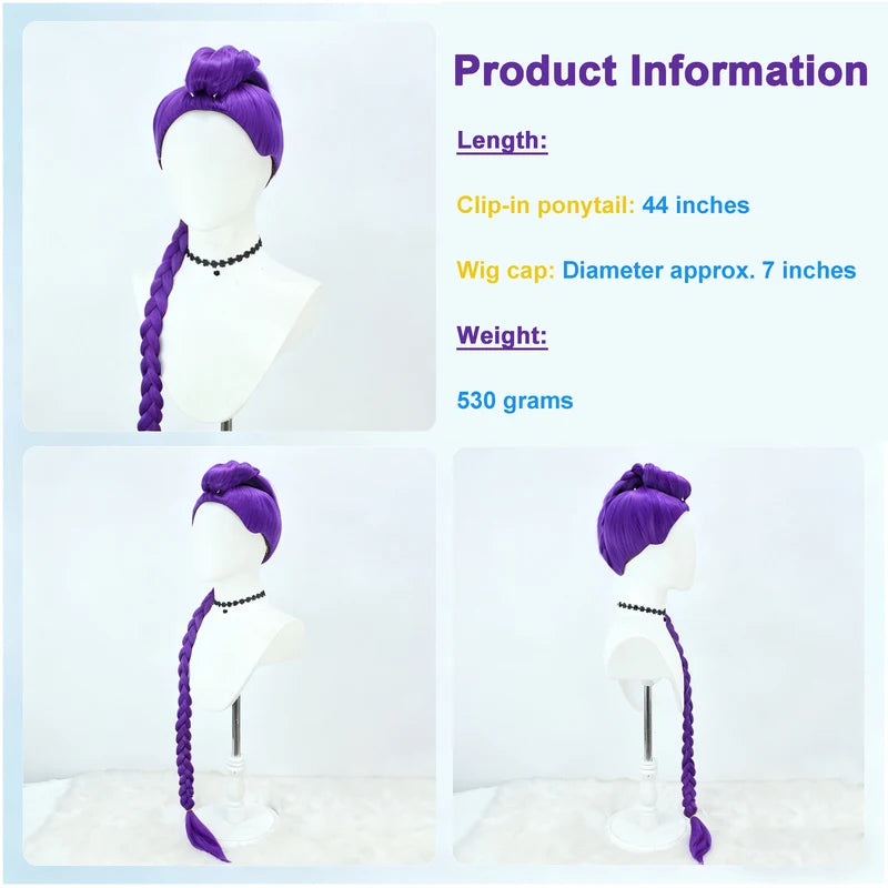 Synthetic Braided Ponytail Hair Extensions for Kids & Girls - Long Costume Hairstyle with Clips