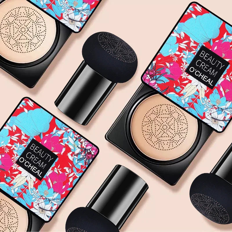 Mushroom Head Air Cushion CC Cream Foundation Concealer BB Face Makeup - Oil-Control, Whitening & Moisturizing
