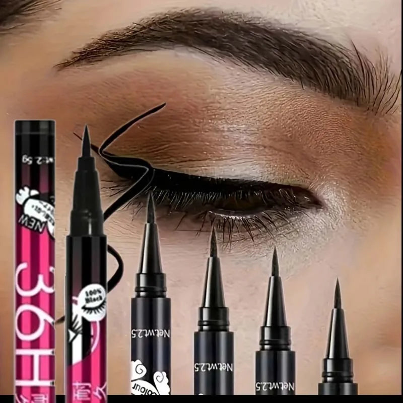 Liquid Eyeliner Pen - Waterproof, Long-Lasting, Ultra-Fine Tip, 36H Wear