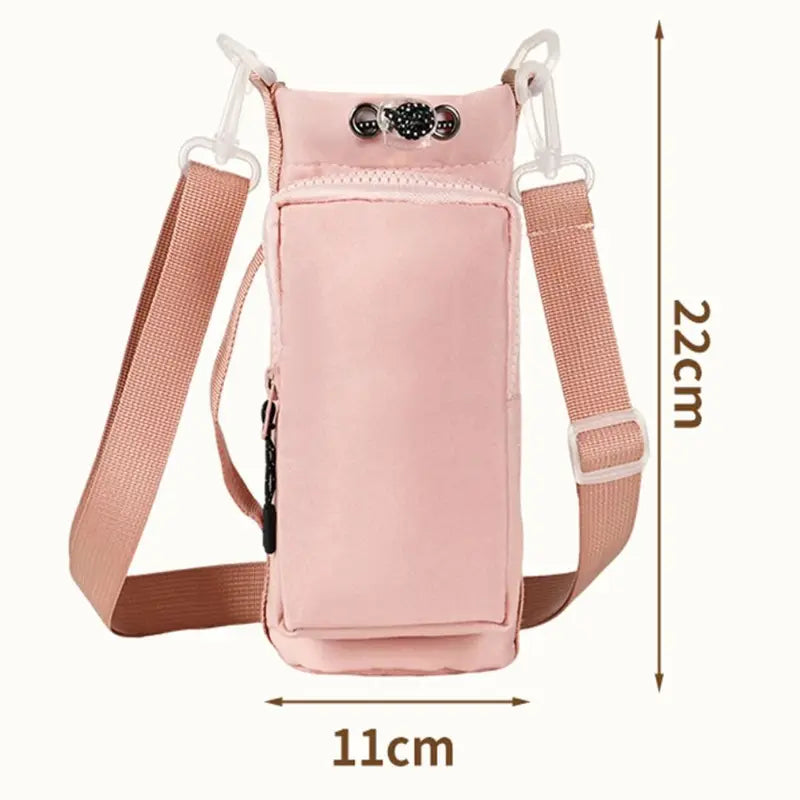 Adjustable Water Bottle Holder with Phone Pocket Crossbody Bag for Outdoor Activities