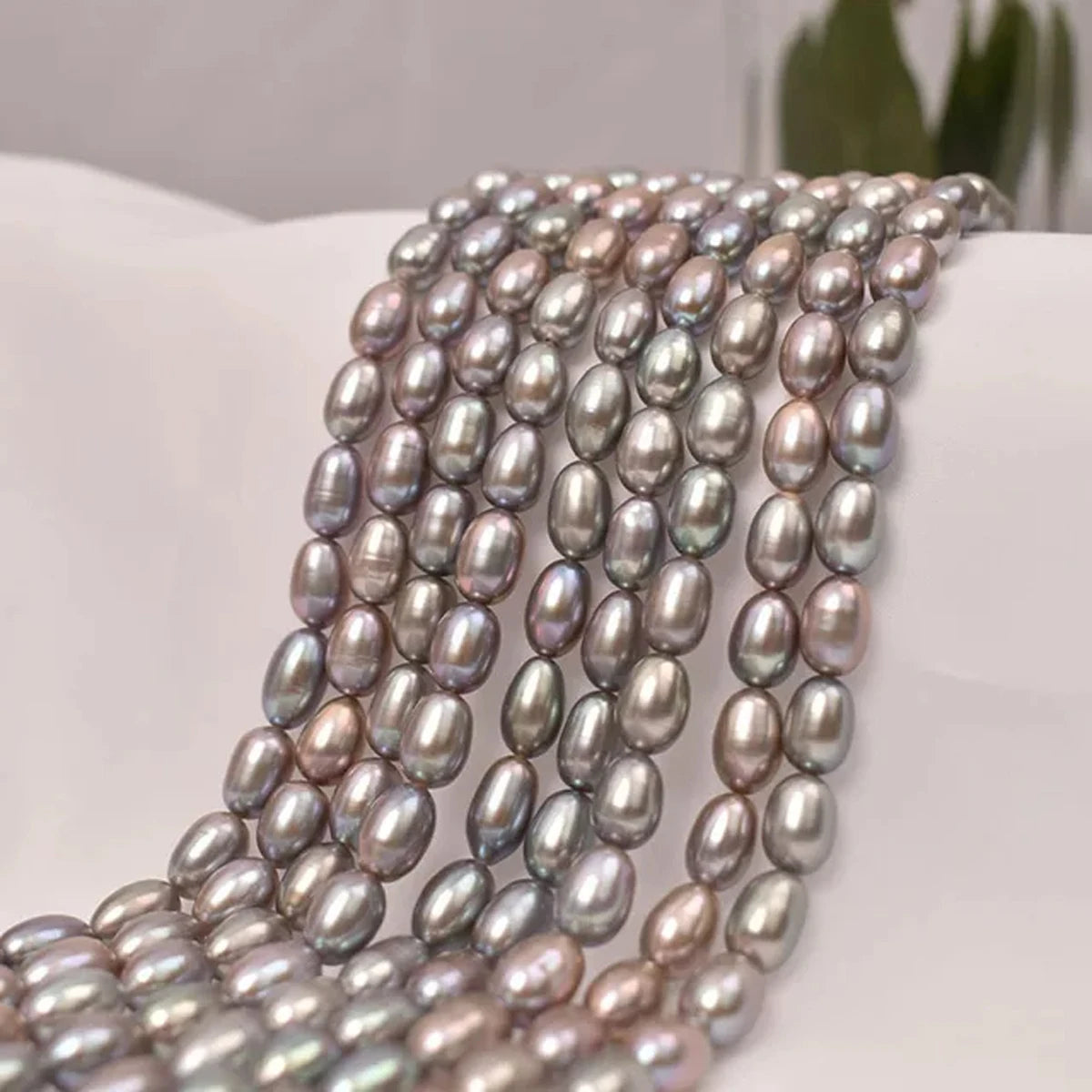 Natural Freshwater Pearl Beads Rice Shape Loose Jewelry Making Supplies - Multiple Colors & Sizes