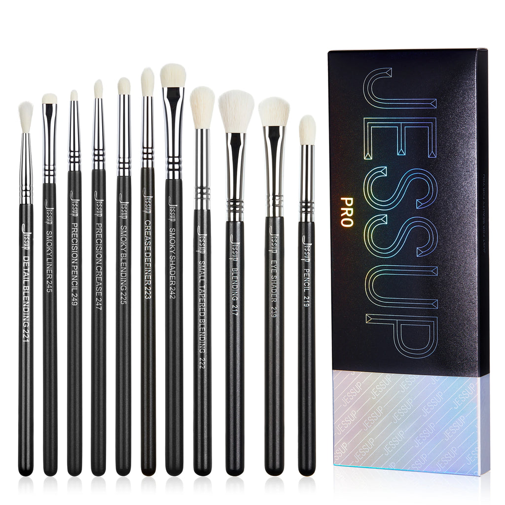 Jessup Eyeshadow Brush Set - Professional Synthetic Makeup Brushes for Eye Makeup, 11 Pcs