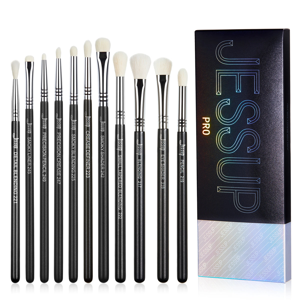 Jessup Eyeshadow Brush Set - Professional Synthetic Makeup Brushes for Eye Makeup, 11 Pcs
