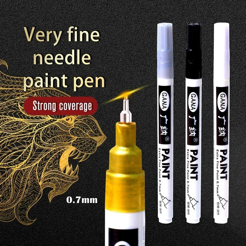 4Pcs Oil-Based Permanent Paint Markers Set - Waterproof Fine Tip for Rock, Wood, Metal, Canvas