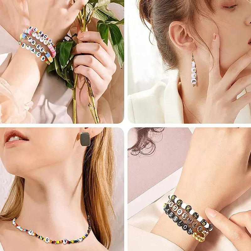 700pcs Colorful Acrylic Letter Beads for Jewelry Making DIY Friendship Bracelets