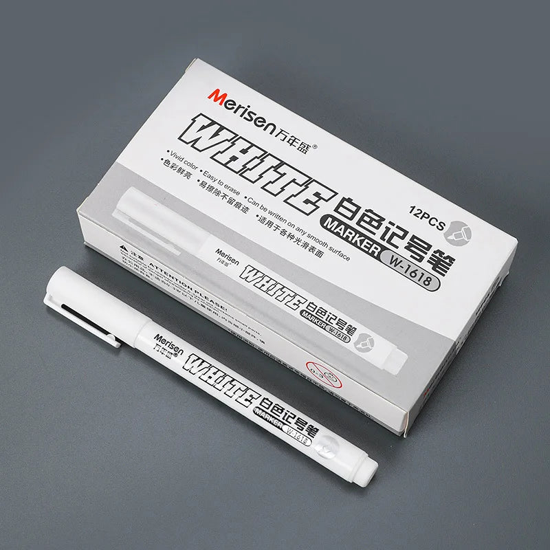 Permanent Paint Pen Set - Fine 1mm Tip Waterproof Oil-Based Graffiti Markers