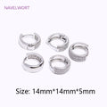 Geometric Hoop Earrings for Women - Brass Inlaid Zircon Twist Round Jewelry
