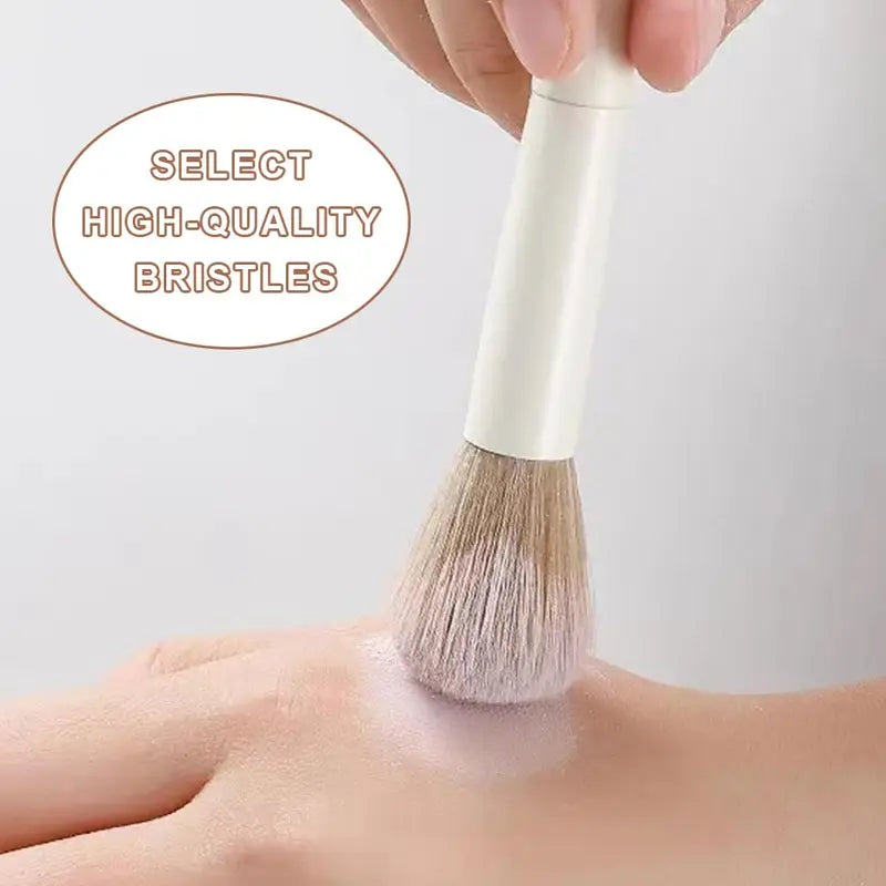 10-Piece Makeup Brush Set with Nylon Bristles - Foundation, Blush, Eye, Powder