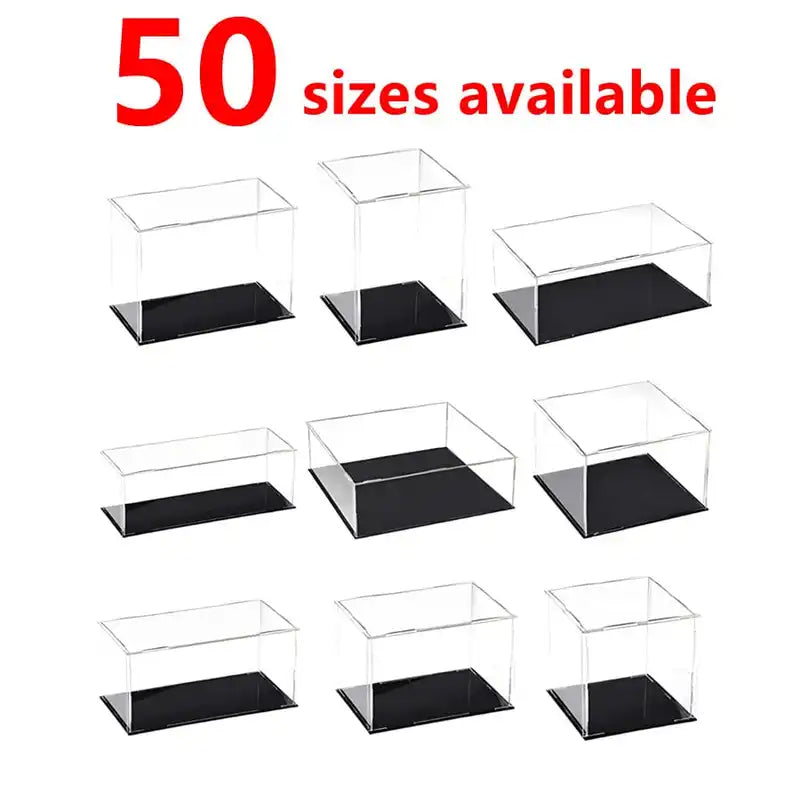 Clear Acrylic Display Case Dustproof Toy Car Model Box with Multiple Sizes