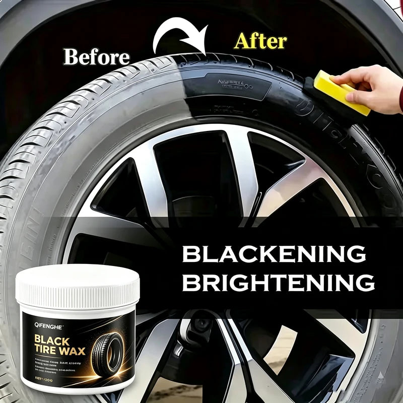 Car Tire Wax Paste 150g Black Tire Renovation Gloss Protectant Deep Black