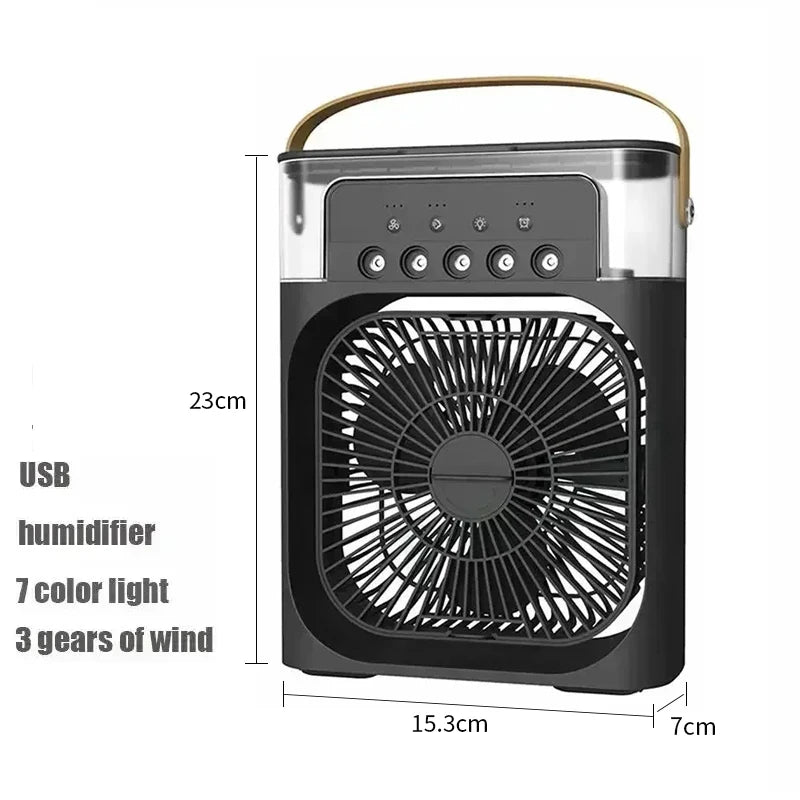3-in-1 Portable Air Cooler Fan Humidifier Night Light Personal Air Conditioner