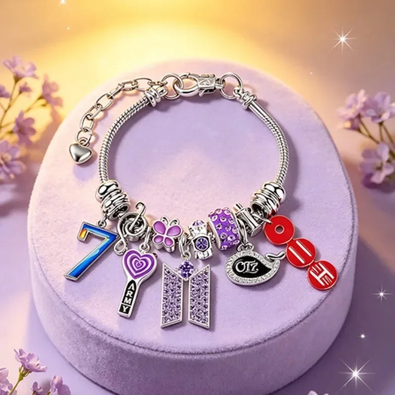 BT21 Group Whale Bead Bracelet Fan Merchandise Ot7ARMY